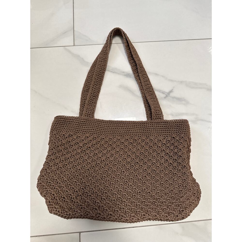 The SAk Brown Crochet Shoulder Purse Handbag Bag - Picture 6 of 15